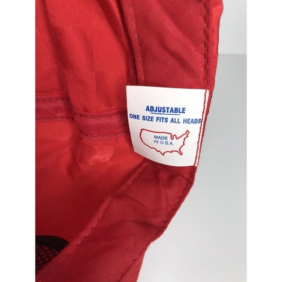 Vintage Red Checkered Jackson Hole Wyoming Birdie for Breath Golf Snapback Hat - Picture 8 of 8